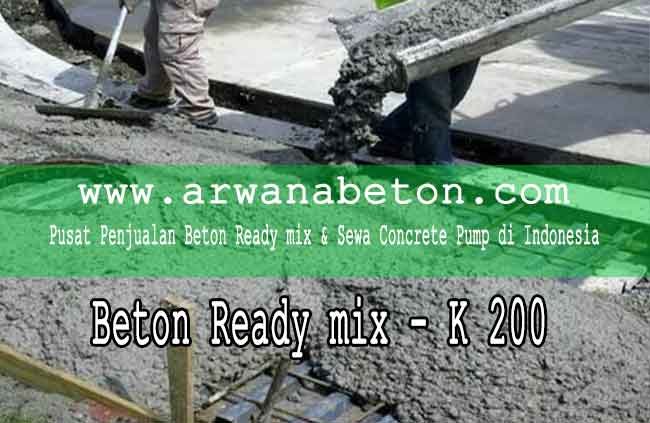 harga beton ready mix K 200