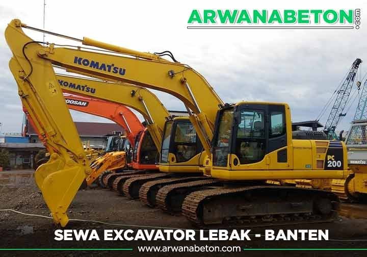harga sewa excavator Lebak